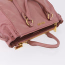 Miu Miu Hand Bag Leather Pink Gold Auth bs36498A-6