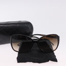 CHANEL Sunglasses Plastic Black CC Auth bs36501-12