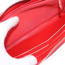 CHANEL Matelasse Camelia Long Wallet Lamb Skin Red Gold CC Auth bs36502-20