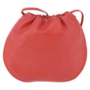 LOEWE Anagram Shoulder Bag Leather Pink Gold Auth bs36503A-2