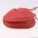 LOEWE Anagram Shoulder Bag Leather Pink Gold Auth bs36503A-5
