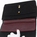 CHANEL Matelasse Chain Shoulder Bag Cotton Black Gold CC Auth bs36504-16