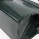 CELINE Hand Bag Leather 2way Green Gold Auth bs36506-16