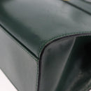 CELINE Hand Bag Leather 2way Green Gold Auth bs36506-18