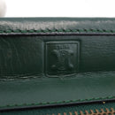 CELINE Hand Bag Leather 2way Green Gold Auth bs36506-20