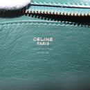 CELINE Hand Bag Leather 2way Green Gold Auth bs36506-12