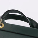 CELINE Hand Bag Leather 2way Green Gold Auth bs36506-14
