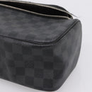 LOUIS VUITTON Damier Grafitte C Cracking Pouch Clutch Bag N47625 LV Auth bs36509-11