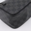 LOUIS VUITTON Damier Grafitte C Cracking Pouch Clutch Bag N47625 LV Auth bs36509-14
