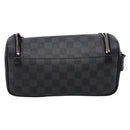 LOUIS VUITTON Damier Grafitte C Cracking Pouch Clutch Bag N47625 LV Auth bs36509-3