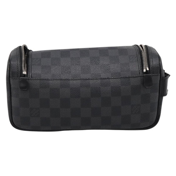 LOUIS VUITTON Damier Grafitte C Cracking Pouch Clutch Bag N47625 LV Auth bs36509