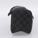 LOUIS VUITTON Damier Grafitte C Cracking Pouch Clutch Bag N47625 LV Auth bs36509-5
