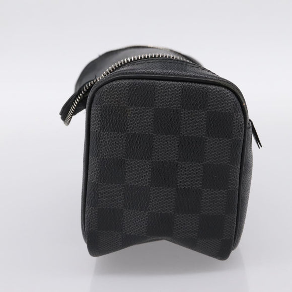 LOUIS VUITTON Damier Grafitte C Cracking Pouch Clutch Bag N47625 LV Auth bs36509
