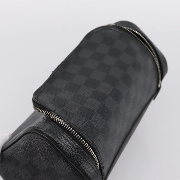 LOUIS VUITTON Damier Grafitte C Cracking Pouch Clutch Bag N47625 LV Auth bs36509