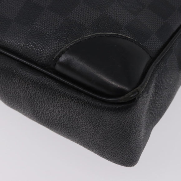LOUIS VUITTON Damier Graphite Porte Documents Voyage Bag N41125 LV Auth bs36510