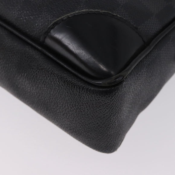 LOUIS VUITTON Damier Graphite Porte Documents Voyage Bag N41125 LV Auth bs36510