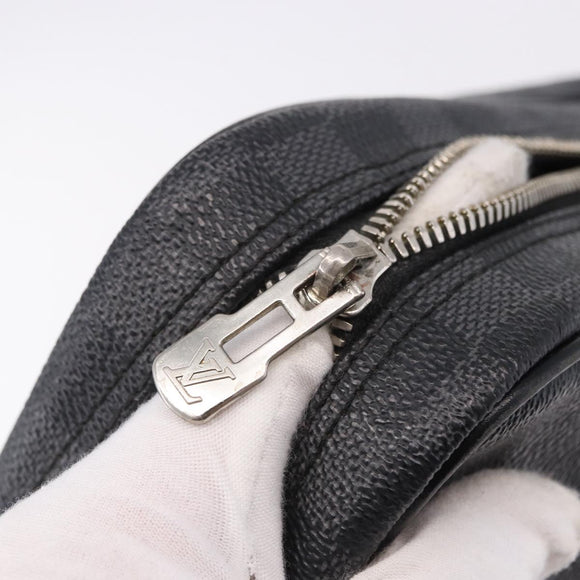 LOUIS VUITTON Damier Graphite Porte Documents Voyage Bag N41125 LV Auth bs36510