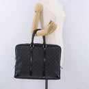 LOUIS VUITTON Damier Graphite Porte Documents Voyage Bag N41125 LV Auth bs36510-27
