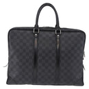 LOUIS VUITTON Damier Graphite Porte Documents Voyage Bag N41125 LV Auth bs36510-3