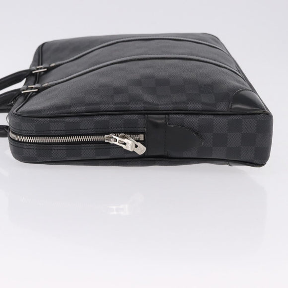 LOUIS VUITTON Damier Graphite Porte Documents Voyage Bag N41125 LV Auth bs36510