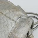 GUCCI GG Canvas Guccissima Bag Leather 2way Silver Gold 223974 Auth bs36514-9
