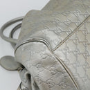 GUCCI GG Canvas Guccissima Bag Leather 2way Silver Gold 223974 Auth bs36514-14