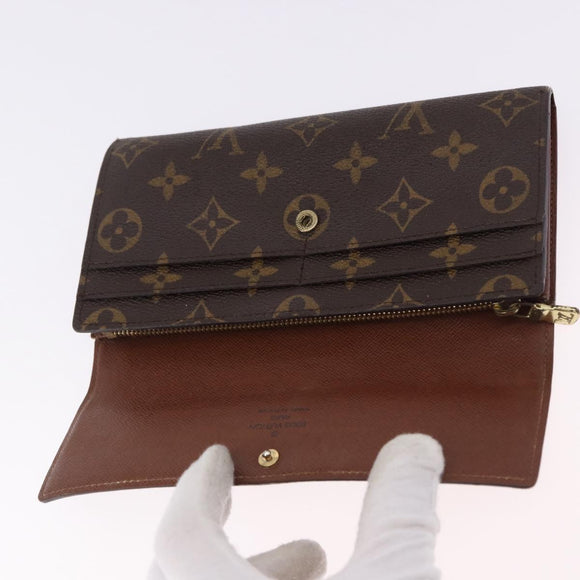 LOUIS VUITTON Pochette Porte Monnaie Credit Long Wallet M61726 LV Auth bs36515