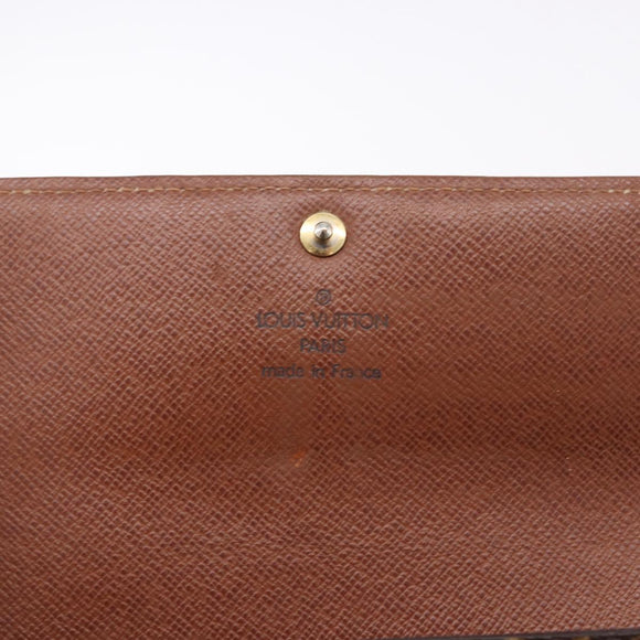 LOUIS VUITTON Pochette Porte Monnaie Credit Long Wallet M61726 LV Auth bs36515