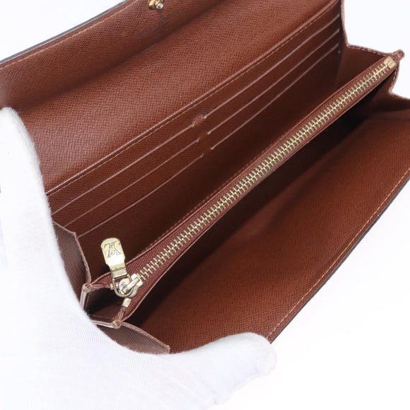LOUIS VUITTON Pochette Porte Monnaie Credit Long Wallet M61726 LV Auth bs36515