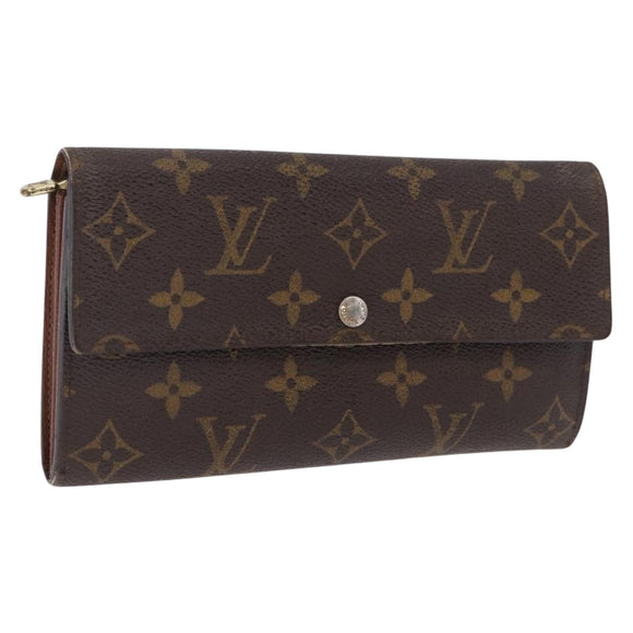 LOUIS VUITTON Pochette Porte Monnaie Credit Long Wallet M61726 LV Auth bs36515