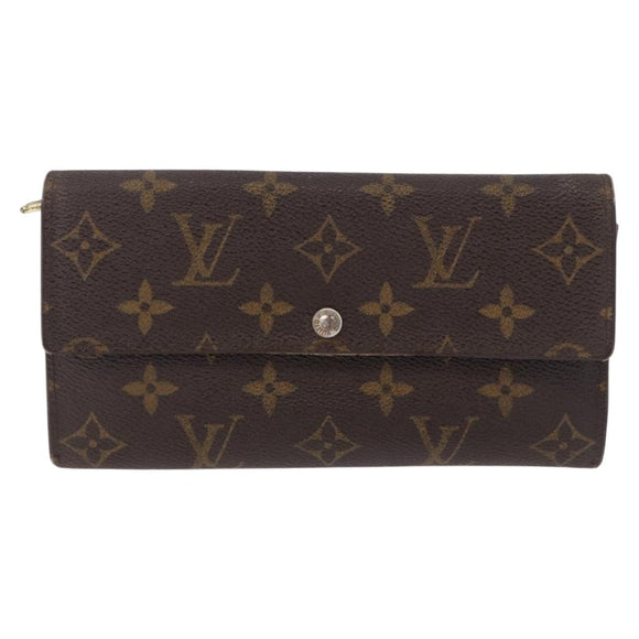 LOUIS VUITTON Pochette Porte Monnaie Credit Long Wallet M61726 LV Auth bs36515