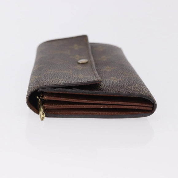 LOUIS VUITTON Pochette Porte Monnaie Credit Long Wallet M61726 LV Auth bs36515