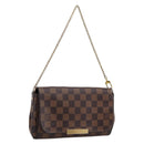 LOUIS VUITTON Damier Ebene Favorit PM Shoulder Bag N41276 LV Auth bs36519-1