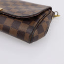 LOUIS VUITTON Damier Ebene Favorit PM Shoulder Bag N41276 LV Auth bs36519-10