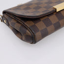 LOUIS VUITTON Damier Ebene Favorit PM Shoulder Bag N41276 LV Auth bs36519-11