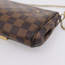 LOUIS VUITTON Damier Ebene Favorit PM Shoulder Bag N41276 LV Auth bs36519-12