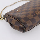 LOUIS VUITTON Damier Ebene Favorit PM Shoulder Bag N41276 LV Auth bs36519-13