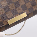 LOUIS VUITTON Damier Ebene Favorit PM Shoulder Bag N41276 LV Auth bs36519-14