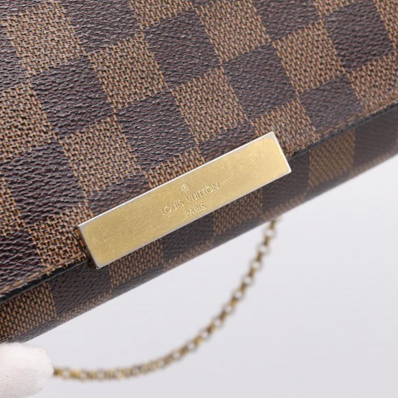 LOUIS VUITTON Damier Ebene Favorit PM Shoulder Bag N41276 LV Auth bs36519