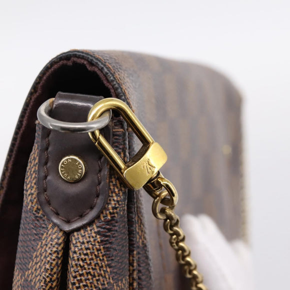 LOUIS VUITTON Damier Ebene Favorit PM Shoulder Bag N41276 LV Auth bs36519