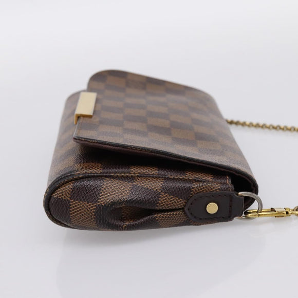 LOUIS VUITTON Damier Ebene Favorit PM Shoulder Bag N41276 LV Auth bs36519