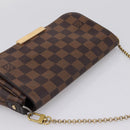 LOUIS VUITTON Damier Ebene Favorit PM Shoulder Bag N41276 LV Auth bs36519-6