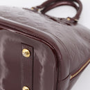 LOUIS VUITTON Monogram Vernis Alma PM Hand Bag Rouge Favist M91691 Auth bs36520-14