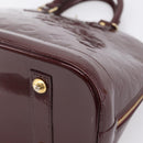 LOUIS VUITTON Monogram Vernis Alma PM Hand Bag Rouge Favist M91691 Auth bs36520-16