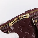 LOUIS VUITTON Monogram Vernis Alma PM Hand Bag Rouge Favist M91691 Auth bs36520-18