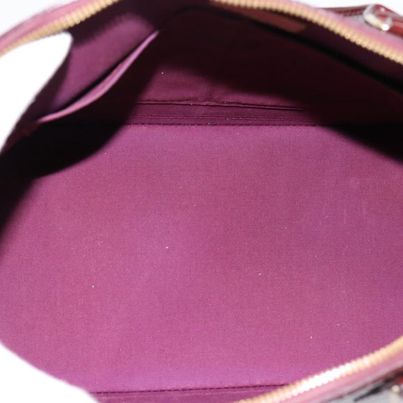 LOUIS VUITTON Monogram Vernis Alma PM Hand Bag Rouge Favist M91691 Auth bs36520