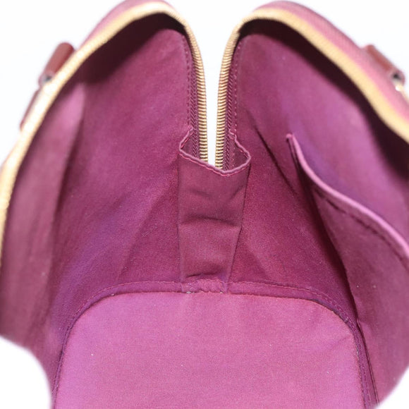 LOUIS VUITTON Monogram Vernis Alma PM Hand Bag Rouge Favist M91691 Auth bs36520