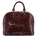 LOUIS VUITTON Monogram Vernis Alma PM Hand Bag Rouge Favist M91691 Auth bs36520-13