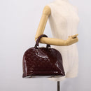 LOUIS VUITTON Monogram Vernis Alma PM Hand Bag Rouge Favist M91691 Auth bs36520-22