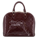 LOUIS VUITTON Monogram Vernis Alma PM Hand Bag Rouge Favist M91691 Auth bs36520-2